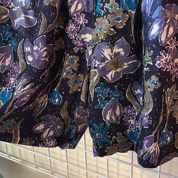 Vintage linen floral print Bermuda shorts by Collection Point of View - Picture 3 of 7
